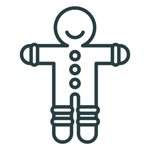 Icono de hombre de pan de jengibre Diseño PNG