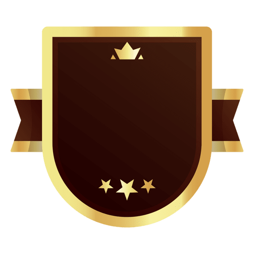 Distintivo dourado Desenho PNG
