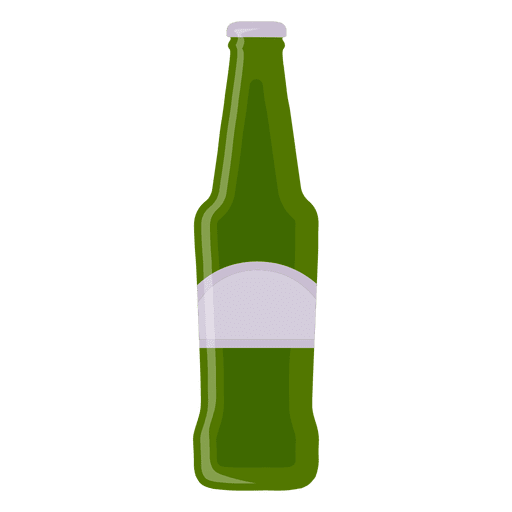 Botella de cerveza verde Diseño PNG