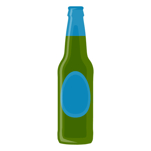 L?mina de cuello de botella de cerveza verde Diseño PNG