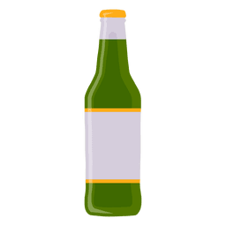 Etiqueta do quadrado da garrafa de cerveja verde Desenho PNG