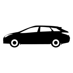 Hatchback side view silhouette PNG Design