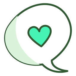 Burbuja de chat de corazón Diseño PNG
