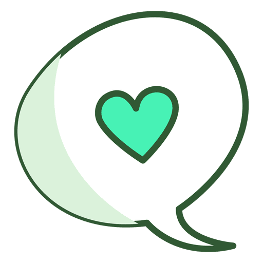Heart chat bubble PNG Design