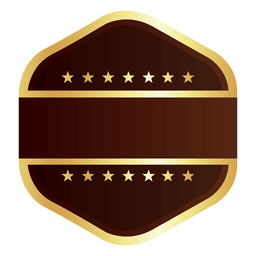 Hexagon golden badge PNG Design Transparent PNG
