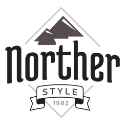 Logotipo de montaña hipster