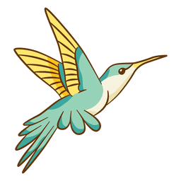 Dibujos animados de colibrí Diseño PNG