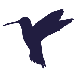 Hummingbird hovering silhouette PNG Design