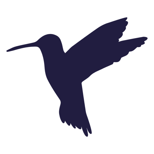 Hummingbird hovering silhouette