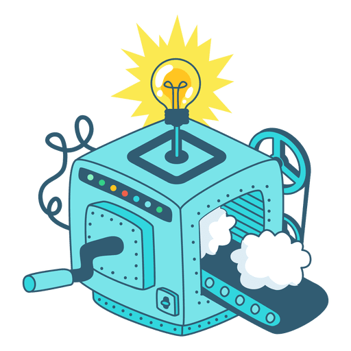 Ideas machine cartoon PNG Design