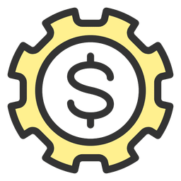 Money gear PNG Design