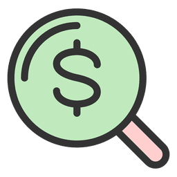 Money magnifying glass PNG Design Transparent PNG
