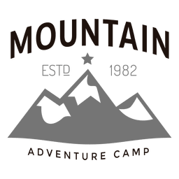 Logotipo del campamento de montaña Diseño PNG