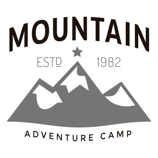 Logotipo do acampamento de montanha
