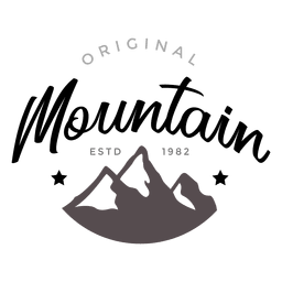 Logotipo de montaña Diseño PNG