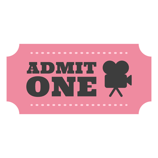 Movie admission ticket PNG Design