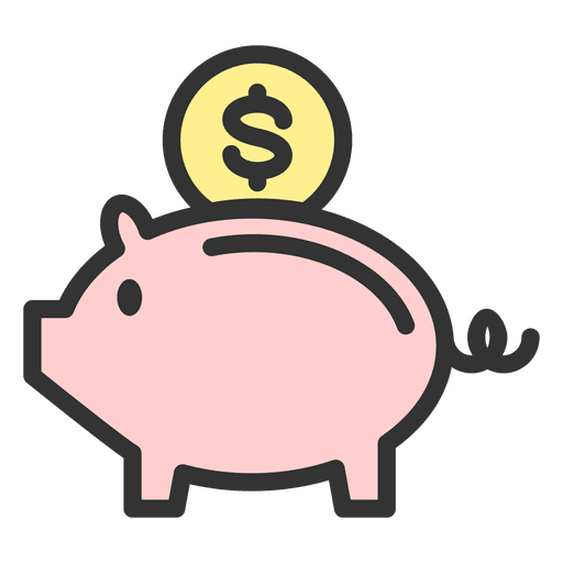 Caixa de dinheiro porco Desenho PNG