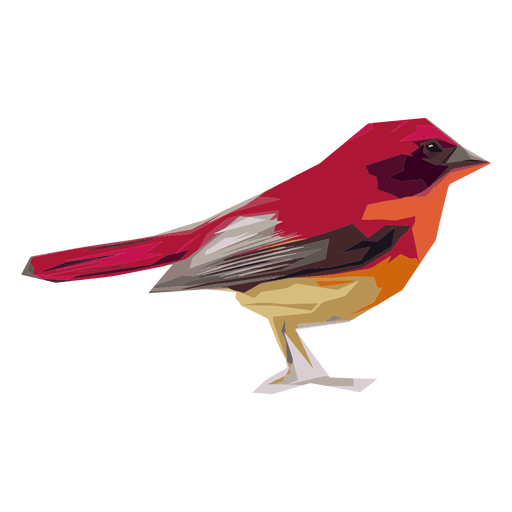 Red sparrow illustration PNG Design