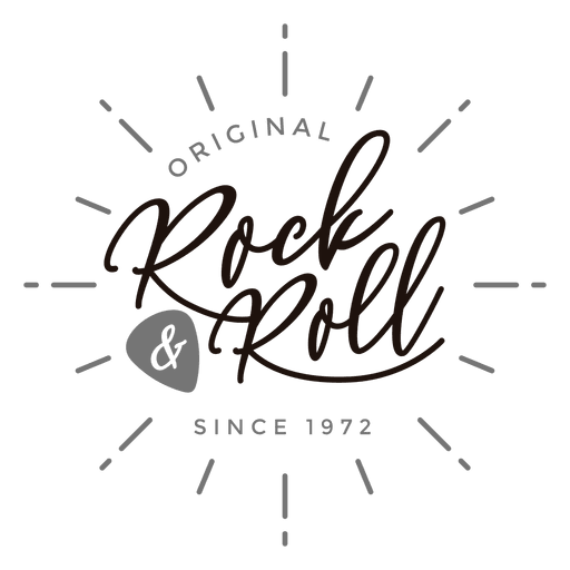 Logo de rock and roll Diseño PNG