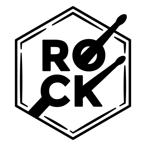 Logotipo de la m?sica rock Diseño PNG