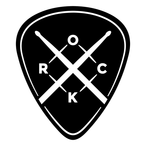 Logotipo da m?sica rock arredondado Desenho PNG