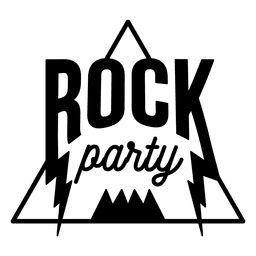Logotipo da festa de música rock Desenho PNG