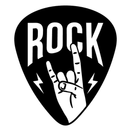 Rock music sign logo PNG Design