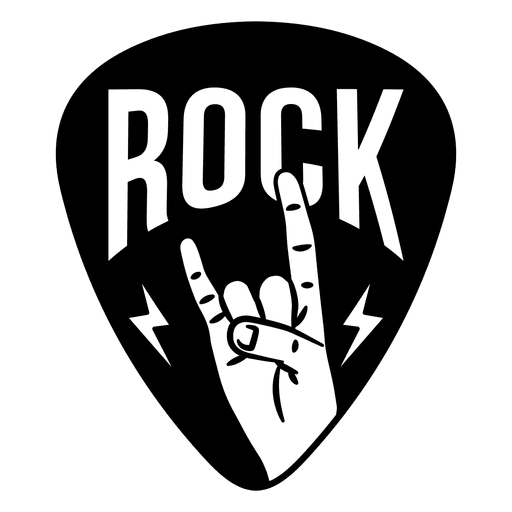 Rock music sign logo PNG Design
