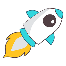 Rocket illustration space PNG Design