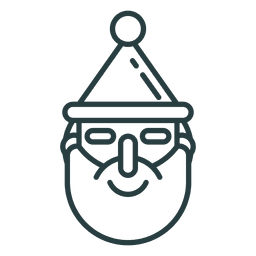 Ícone de cara de Papai Noel Desenho PNG