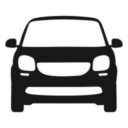 Smart car front view silhouette PNG Design