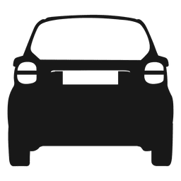 Smart car rear view silhouette PNG Design