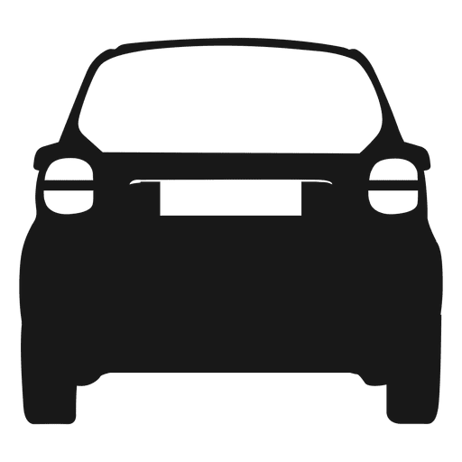 Smart car rear view silhouette PNG Design