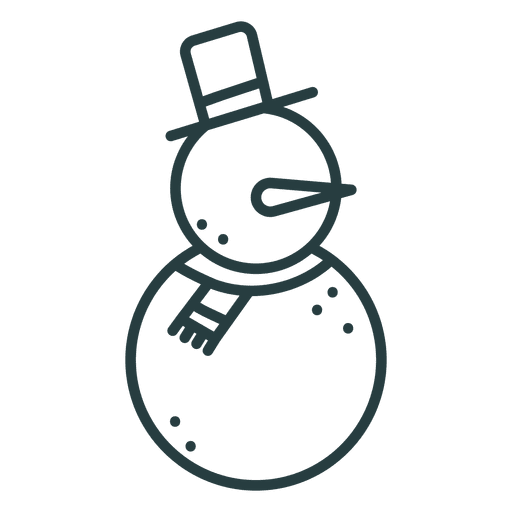 Icono de mu?eco de nieve icono de navidad Diseño PNG