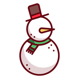 Ilustración de muñeco de nieve Diseño PNG
