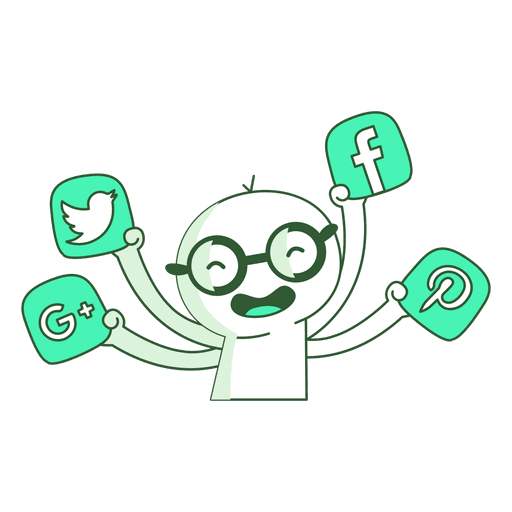 Hombre de las redes sociales Diseño PNG