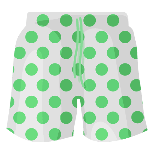 Shorts de baño lunares verdes Diseño PNG
