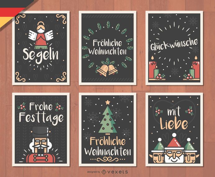 German Fröhliche Weihnachten Christmas card set German Fröhliche Weihnachten Christmas card set