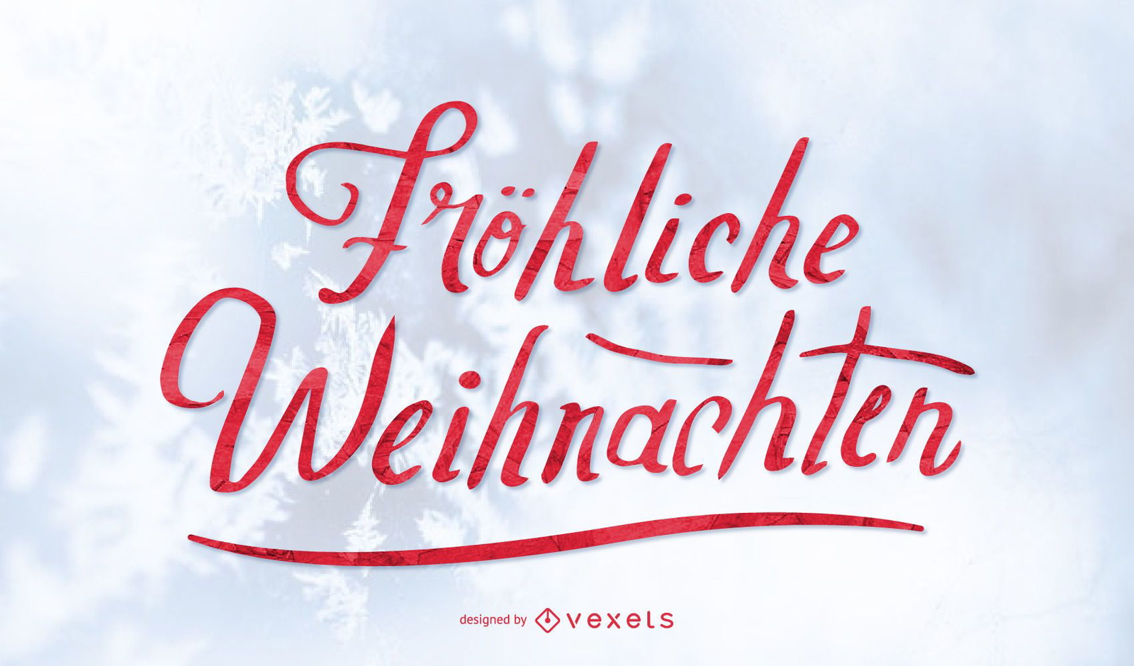 Fröhliche Weihnachten Christmas lettering - Vector download