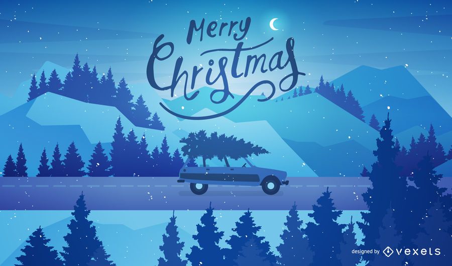 Christmas illustration with Christmas tree Christmas illustration with Christmas tree