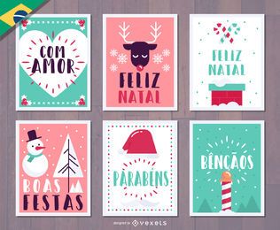 Cartão de Natal Feliz Natal Português
