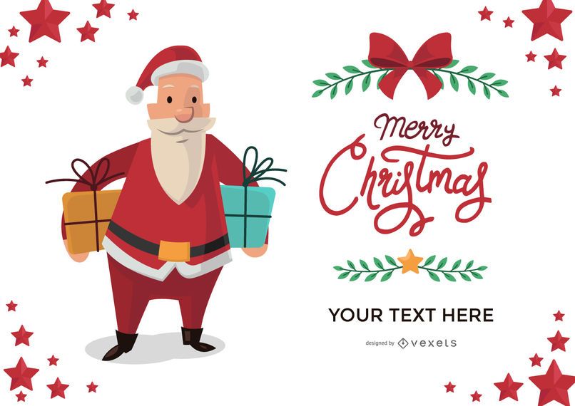 Fabricante de cartão de saudação de Natal de Papai Noel Fabricante de cartão de saudação de Natal de Papai Noel