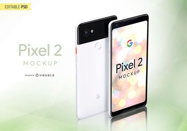 Google Pixel 2 PSD mockup