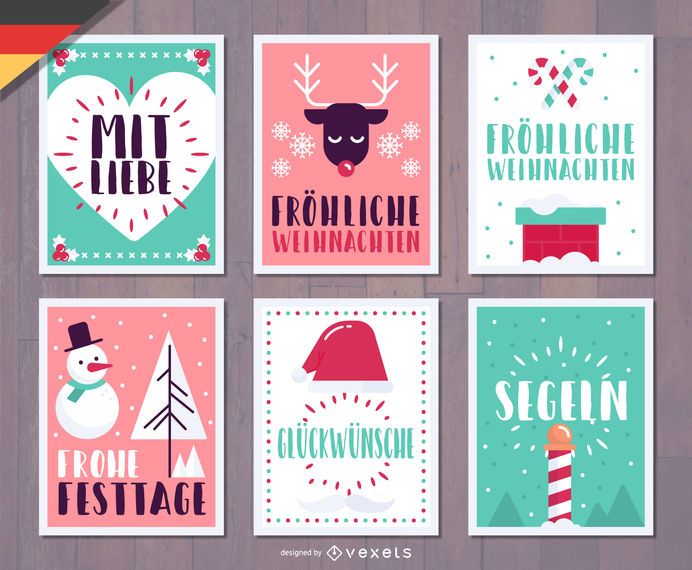 German Fröhliche Weihnachten Christmas card pack German Fröhliche Weihnachten Christmas card pack
