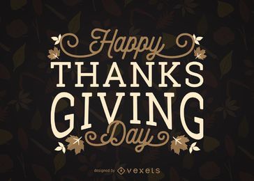 Happy Thanksgiving Day leaves design Happy Thanksgiving Day leaves design