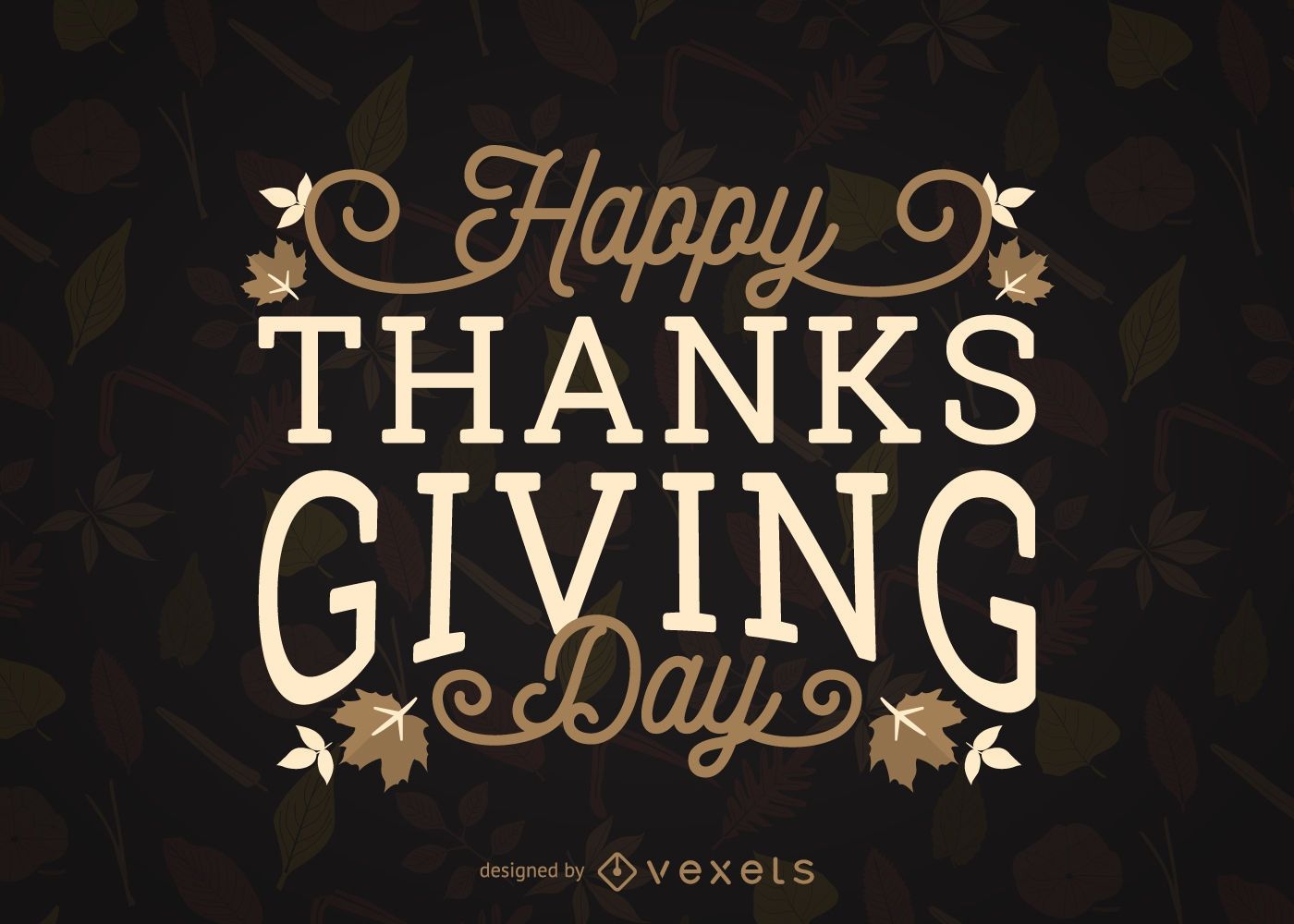 Diseño de hojas de feliz día de acción de gracias
