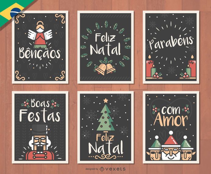 Portuguese Feliz Natal Christmas card set Portuguese Feliz Natal Christmas card set