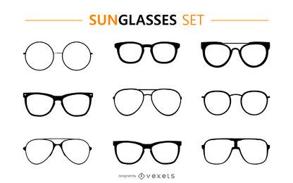 Sunglasses silhouette set Sunglasses silhouette set