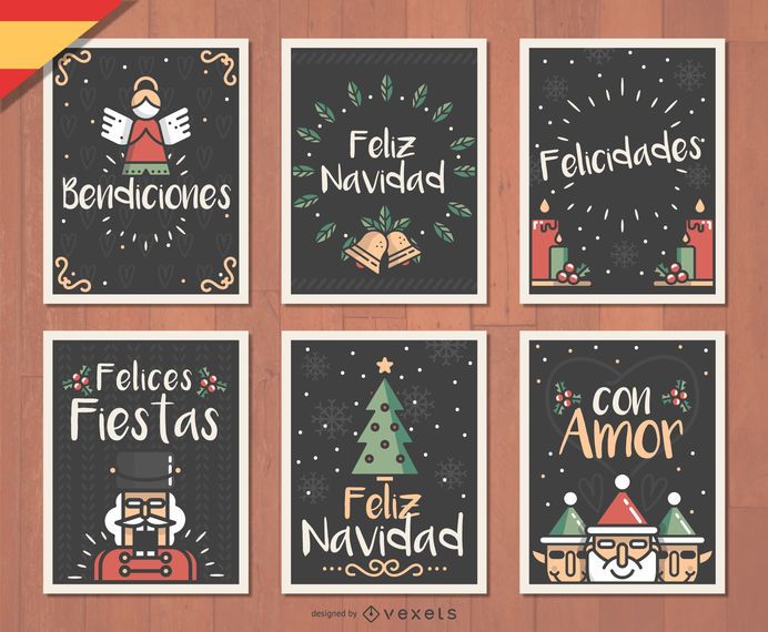 Tarjeta de Navidad Feliz Navidad de España Tarjeta de Navidad Feliz Navidad de España
