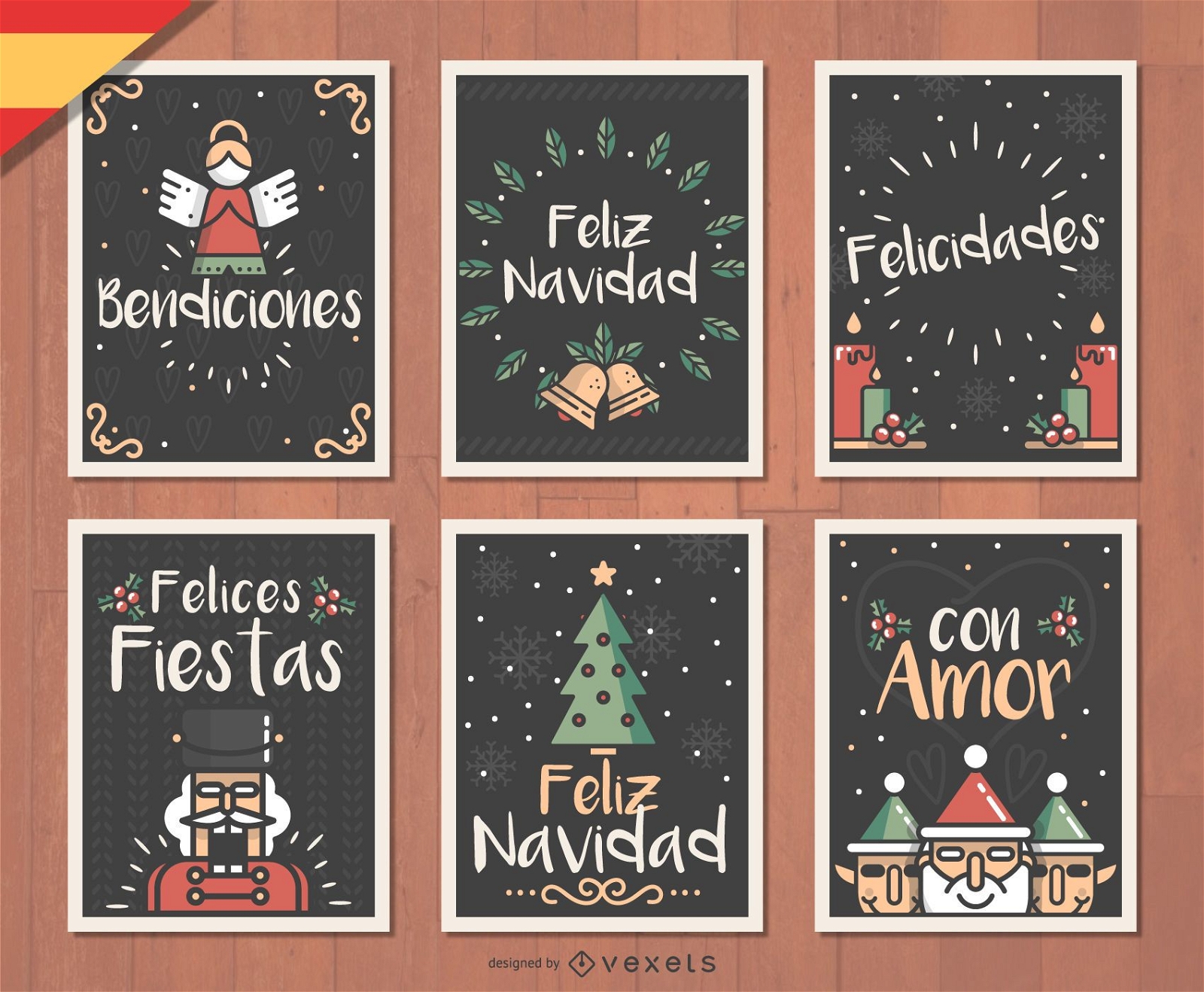 Tarjeta de Navidad española Feliz Navidad